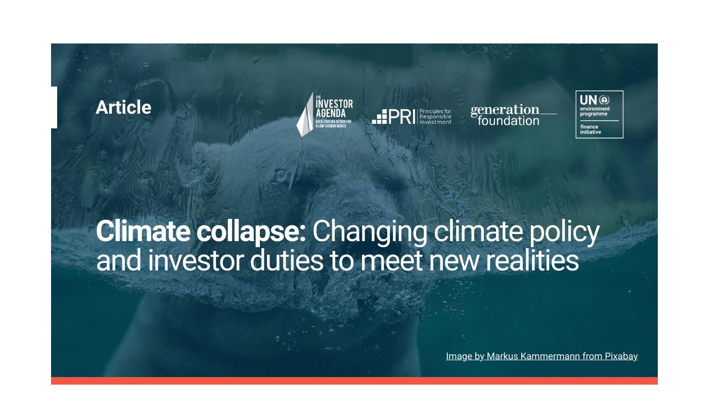 Generation Foundation Investor Agenda Article